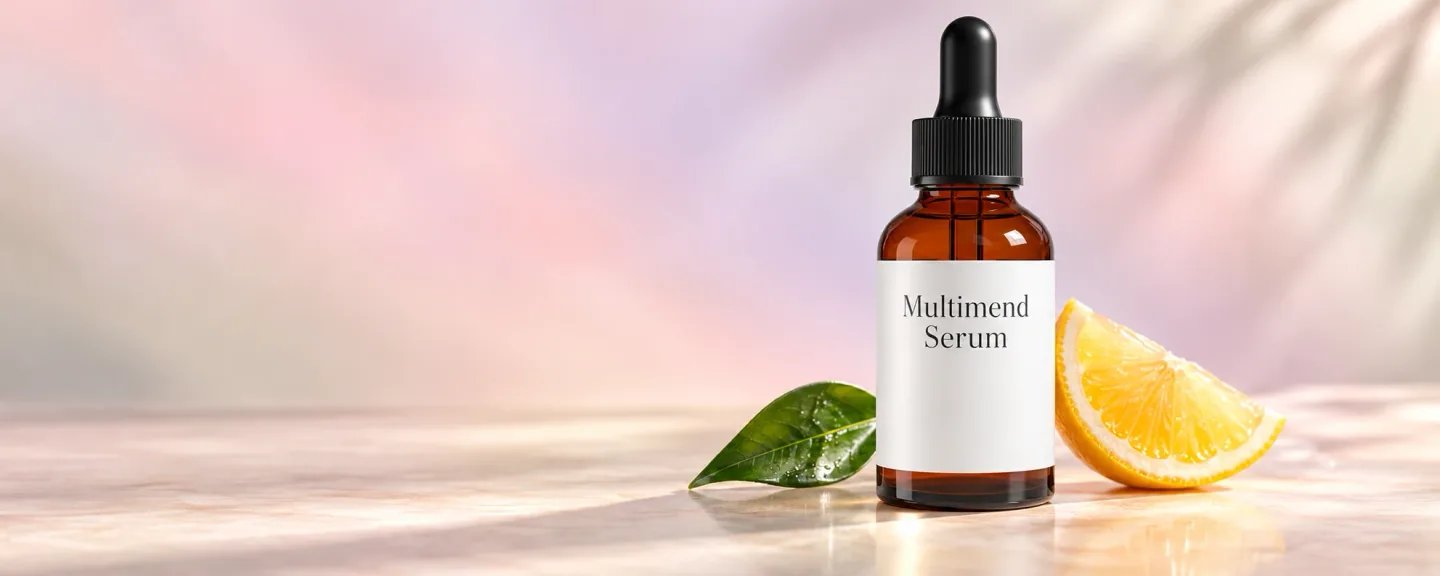 MultiMend product packaging; Four-ingredient serum · 60 ml